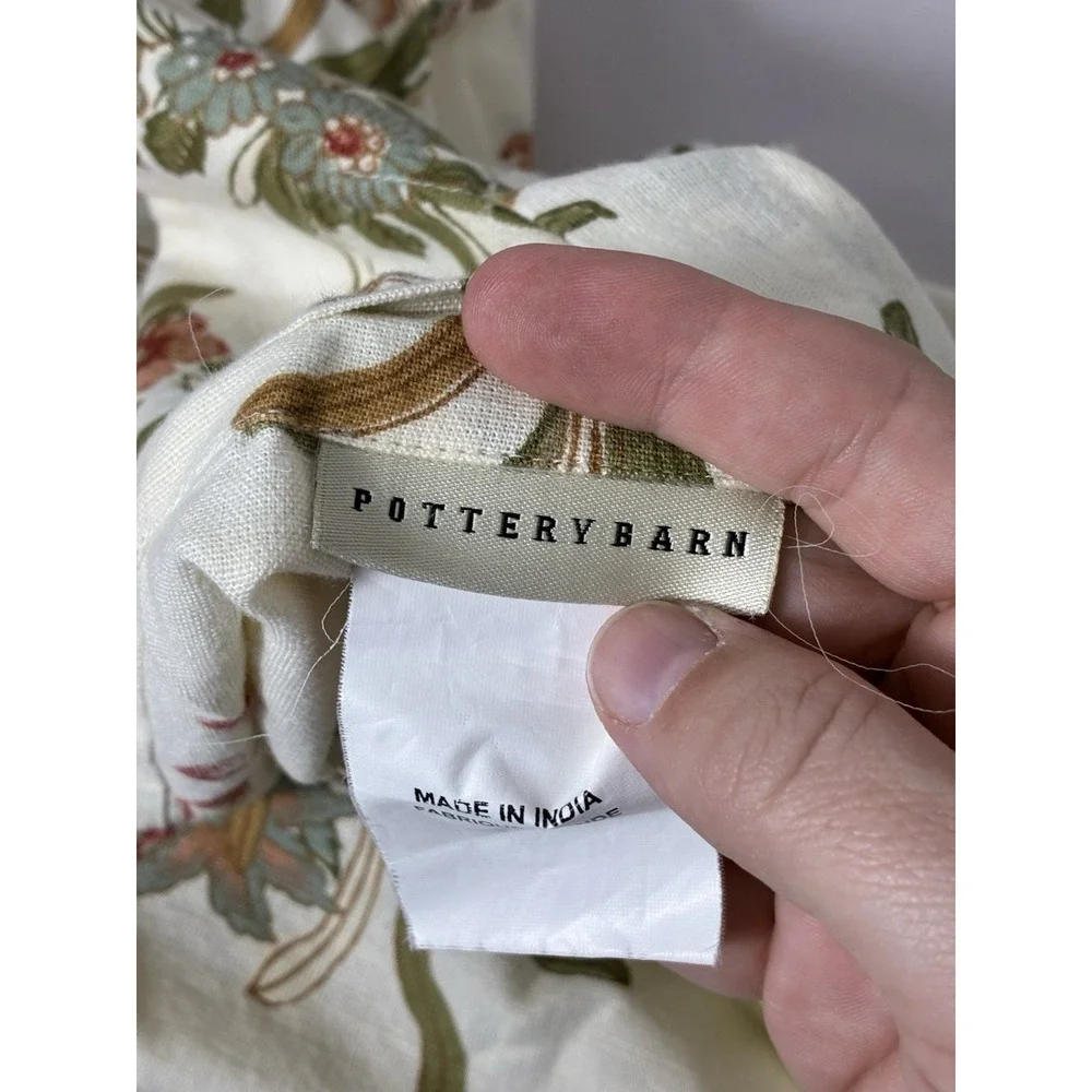 Pottery Barn Standard Pillowcase Cotton/linen Floral Cottagecore 1‎ Pillowcase